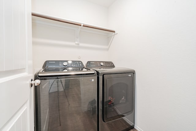 laundry room featuring laundry area and separate washer and dryer
