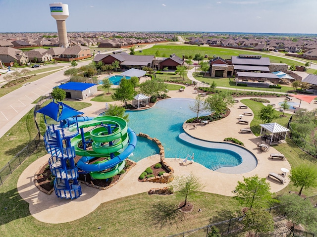 bird's eye view featuring a residential view
