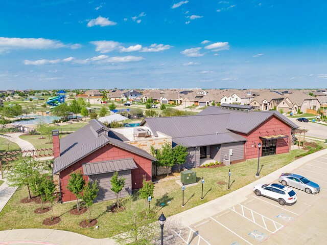 bird's eye view with a residential view