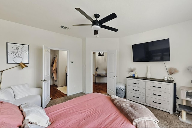 2425 Larimar Dr, Little Elm, TX 76227 - bedroom featuring carpet flooring, a ceiling fan, and baseboards