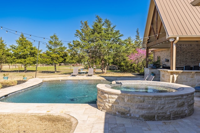4682 County Road 2720, Caddo Mills, TX 75135 - view of pool with a patio area, a pool with connected hot tub, and fence