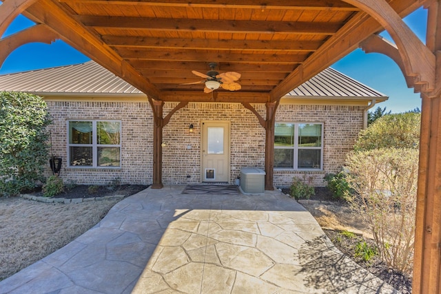 4682 County Road 2720, Caddo Mills, TX 75135 - view of patio / terrace featuring a ceiling fan
