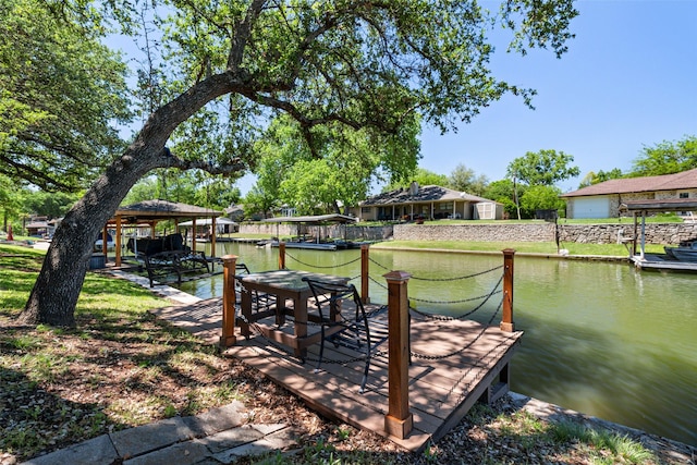 1412 Conejos Ct, Granbury, TX 76048 - view of dock featuring a water view