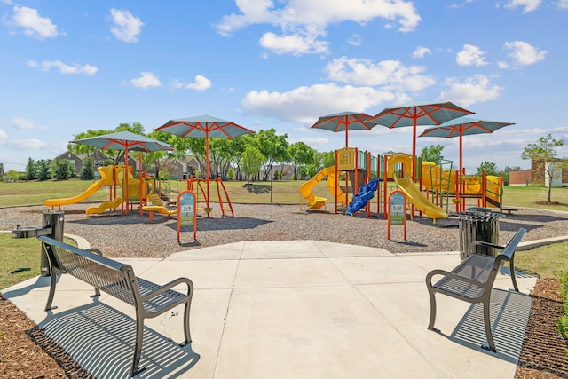 view of community jungle gym
