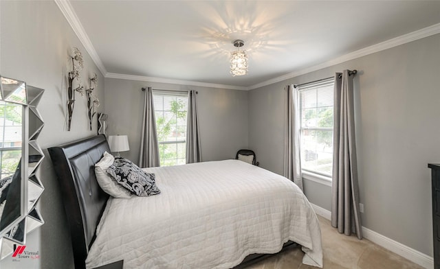 1231 Whitehall Dr, Bossier City, LA 71112 - bedroom featuring ornamental molding, baseboards, and multiple windows