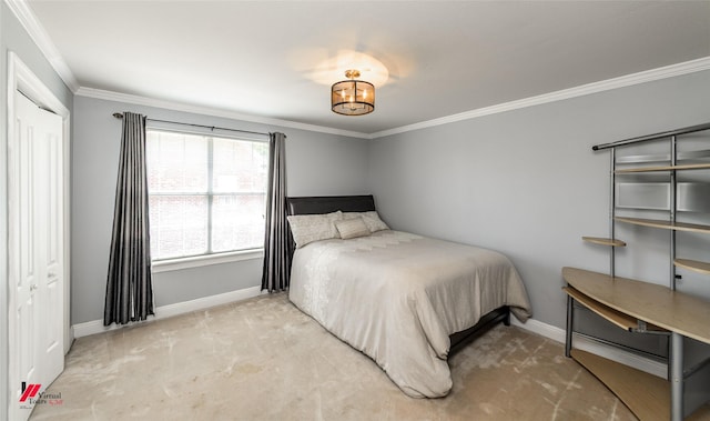 1231 Whitehall Dr, Bossier City, LA 71112 - carpeted bedroom with baseboards and crown molding