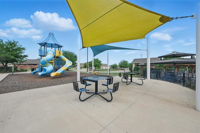 community playground featuring fence