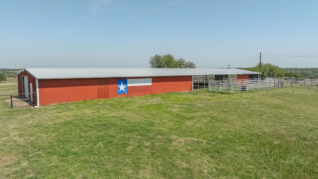 view of pole building featuring an exterior structure