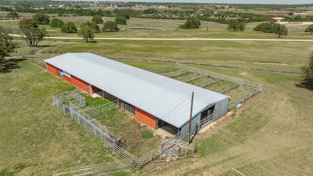 bird's eye view with a rural view