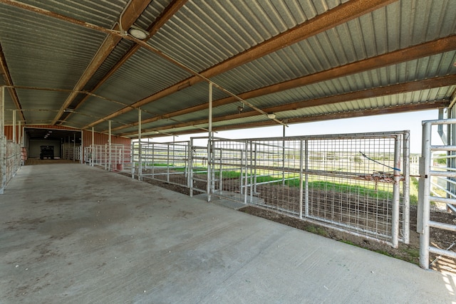 view of horse barn