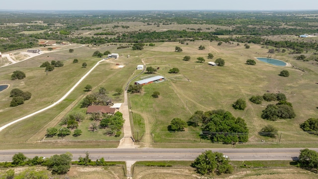 aerial view featuring a rural view