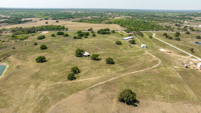 aerial view featuring a rural view