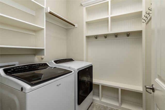 laundry room featuring independent washer and dryer and laundry area