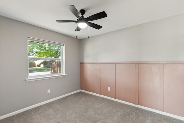 1001 Roaring Springs Dr, Allen, TX 75002 - carpeted empty room with ceiling fan and baseboards