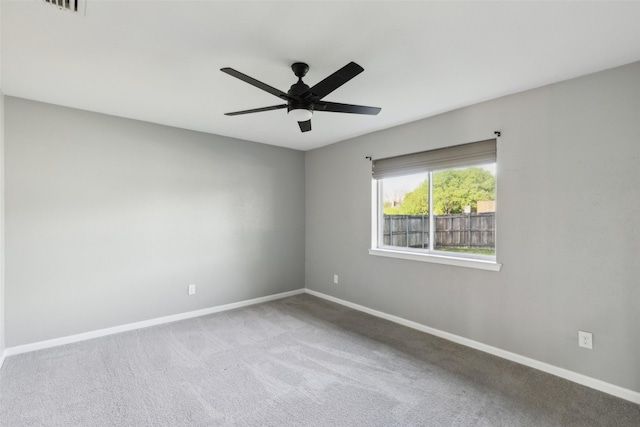 1001 Roaring Springs Dr, Allen, TX 75002 - empty room with baseboards, a ceiling fan, and carpet flooring