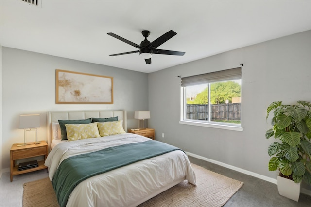 1001 Roaring Springs Dr, Allen, TX 75002 - carpeted bedroom featuring baseboards and a ceiling fan