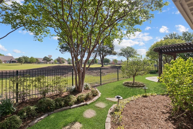7142 Bay Hill Dr, Frisco, TX 75036 - view of yard with a pergola and fence