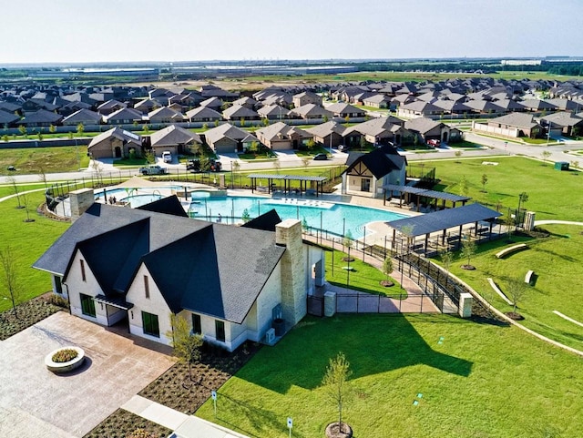 1005 Napier Way, Fort Worth, TX 76247 - aerial perspective of suburban area with a pool area