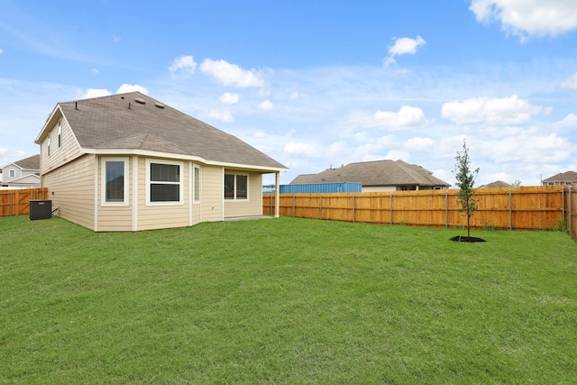 9952 Dynamics Dr, Fort Worth, TX 76131 - rear view of house featuring central AC unit