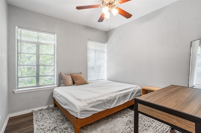 4040 Carolyn Rd, Fort Worth, TX 76109 - bedroom with wood finished floors, baseboards, and ceiling fan