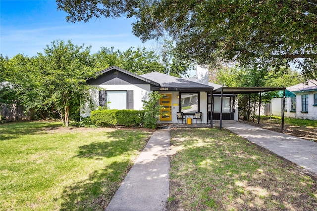 4040 Carolyn Rd, Fort Worth, TX 76109 - view of front of property featuring driveway and a carport