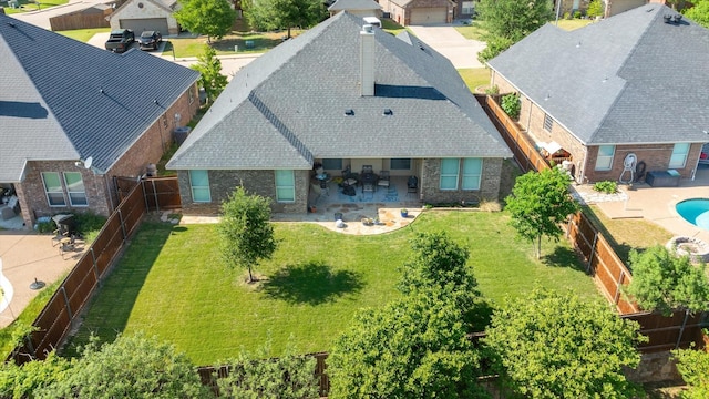 bird's eye view featuring a residential view
