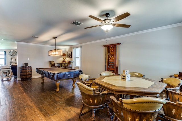 4505 Pangolin Dr, Fort Worth, TX 76244 - playroom with ceiling fan, ornamental molding, and visible vents