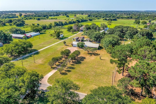 drone / aerial view featuring a rural view