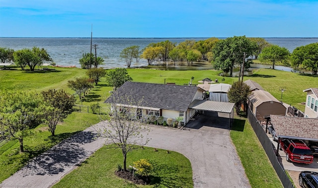 868 Briggs Blvd, East Tawakoni, TX 75472 - drone / aerial view with a water view