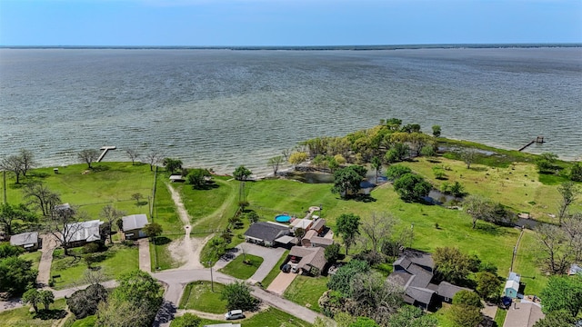 868 Briggs Blvd, East Tawakoni, TX 75472 - drone / aerial view featuring a water view