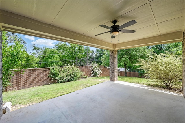 512 Hidden Springs Trl, Azle, TX 76020 - view of patio / terrace featuring ceiling fan