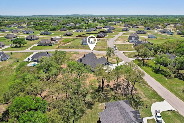 aerial view featuring a residential view