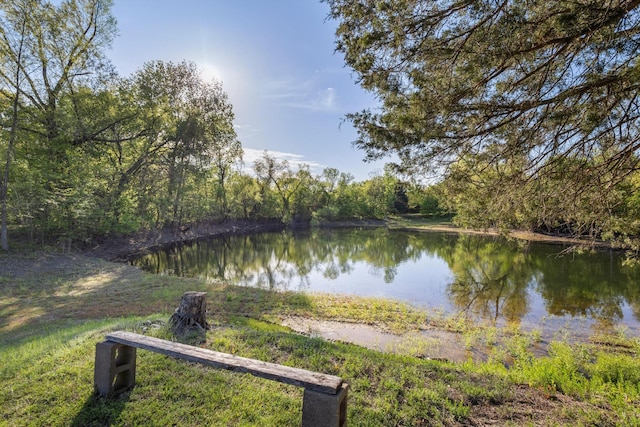 539 Smith Oak Rd, Sherman, TX 75090 - drone / aerial view featuring a water view and a forest view