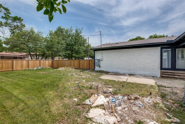10061 Neosho Dr, Dallas, TX 75217 - view of yard with entry steps, french doors, and fence