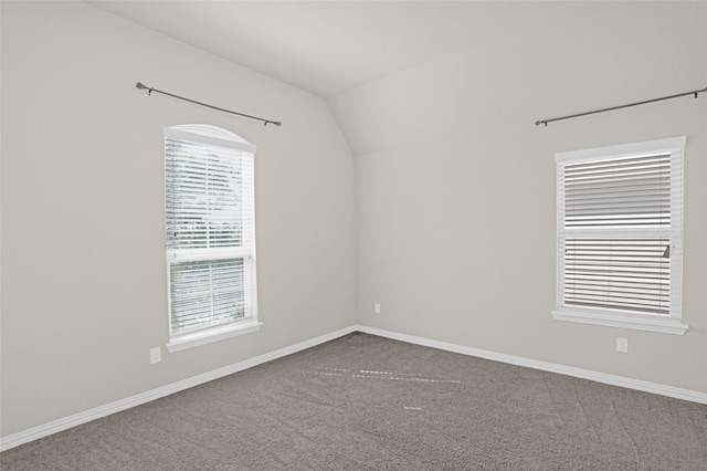 3341 Man O War Rd, Celina, TX 75009 - carpeted empty room featuring vaulted ceiling and baseboards