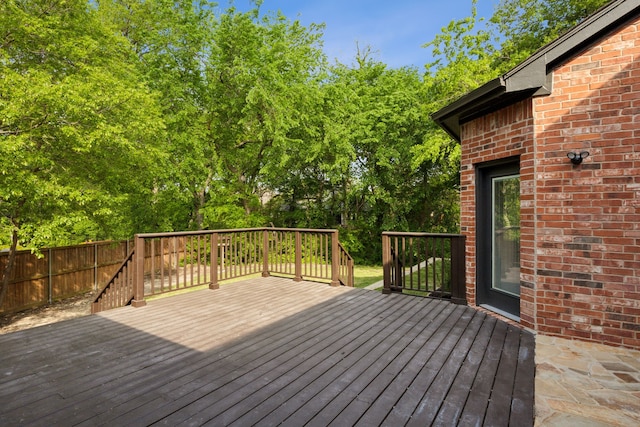 deck with fence