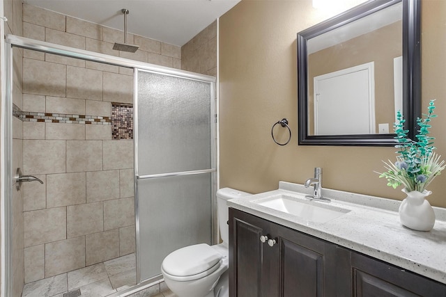 10125 Leatherwood Dr, Fort Worth, TX 76108 - full bathroom with vanity, a stall shower, and toilet