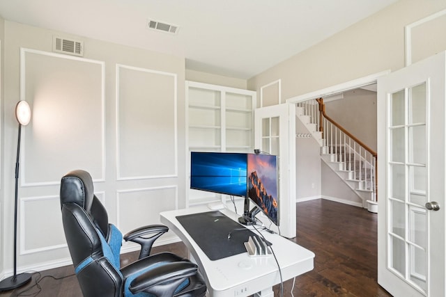 7812 Alderwood Pl, Plano, TX 75025 - office space with wood finished floors and french doors