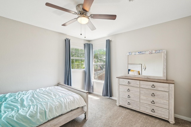 7812 Alderwood Pl, Plano, TX 75025 - bedroom with carpet, baseboards, and a ceiling fan