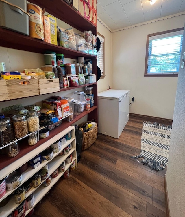 laundry room featuring hardwood / wood-style flooring