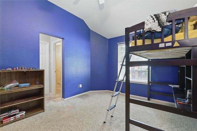 805 Red Oak Ct, Crowley, TX 76036 - unfurnished bedroom with vaulted ceiling, carpet flooring, and baseboards