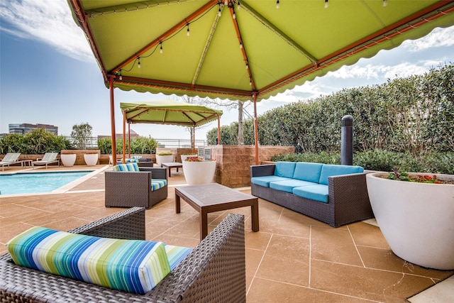 330 Las Colinas Blvd E Unit 364, Irving, TX 75039 - view of patio with a gazebo and an outdoor living space