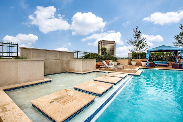 330 Las Colinas Blvd E Unit 364, Irving, TX 75039 - community pool with an outdoor hangout area, a gazebo, and a patio area
