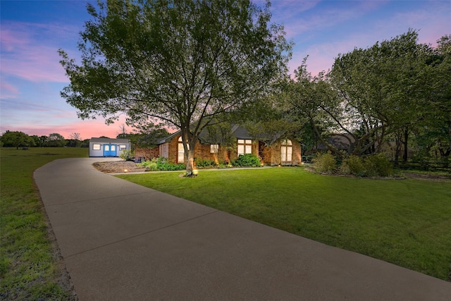 6 Broadmoor Way, Lucas, TX 75098 - view of front of home with a lawn and concrete driveway