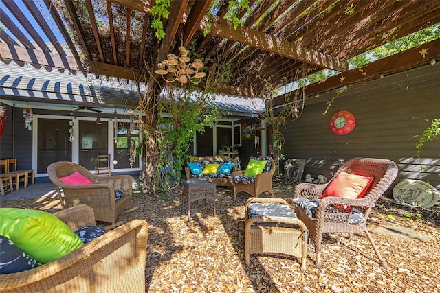 6 Broadmoor Way, Lucas, TX 75098 - view of patio / terrace featuring a pergola and outdoor lounge area