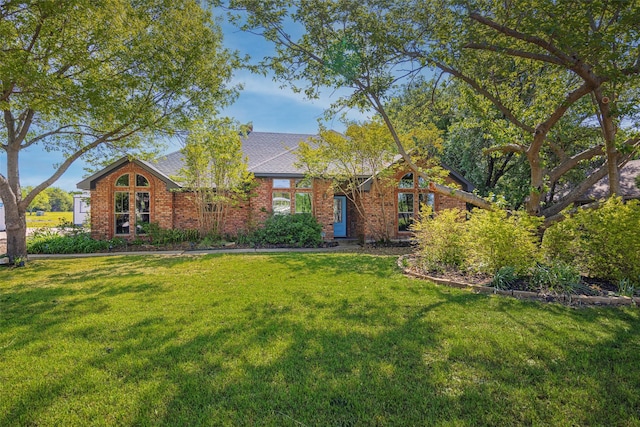 6 Broadmoor Way, Lucas, TX 75098 - view of front of home featuring a front lawn, brick siding, and a shingled roof