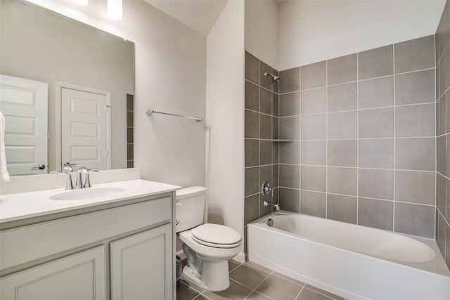 1314 Middleton Dr, Rockwall, TX 75087 - bathroom with tile patterned floors, toilet, vanity, and tub / shower combination
