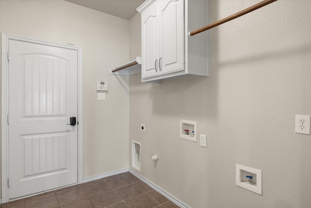1509 Salado Trl, Weatherford, TX 76087 - laundry room with cabinet space, washer hookup, gas dryer hookup, electric dryer hookup, and baseboards