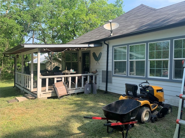 exterior space featuring a yard