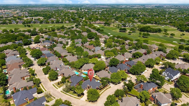 5800 Edgewood Dr, Mckinney, TX 75072 - birds eye view of property with a residential view and golf course view